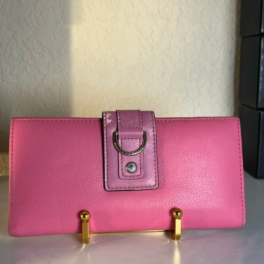 KENNETH COLE REACTION 2 tone Pink Wallet with Silver Accents